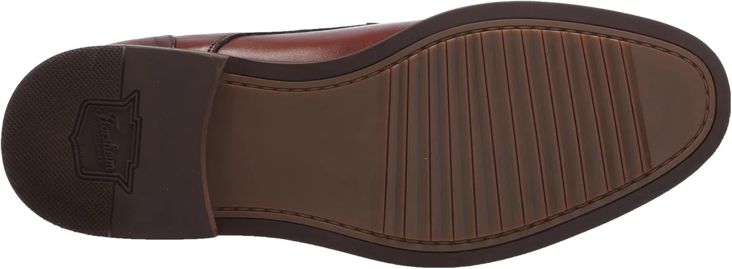 Мужские туфли Oxford Florsheim Rubano с закругленным носком и двумя нитями, коньячный — фото 4