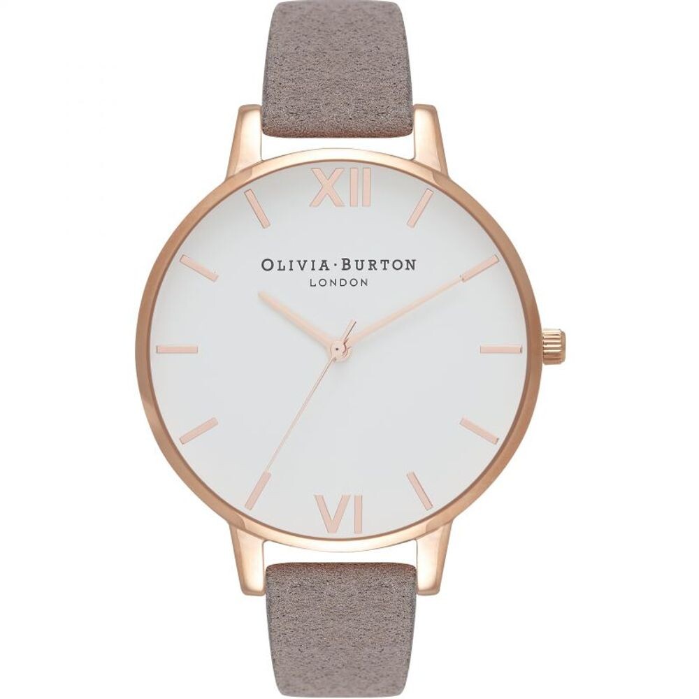 

Часы из серой синтетической кожи Olivia Burton