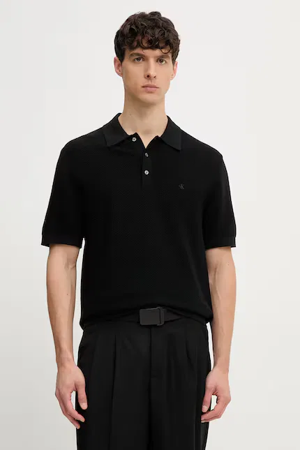 Поло вязаное Calvin Klein, черный