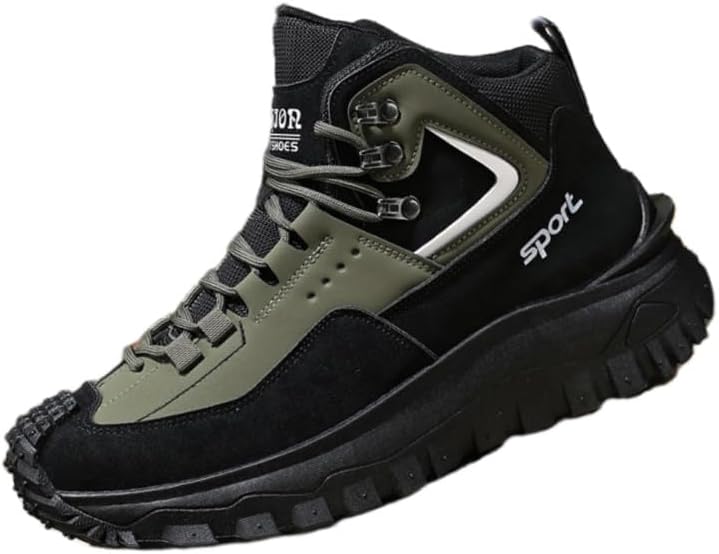 

Мужские спортивные кроссовки Fusecottc большого размера с противоскользящей подошвой - легкие повседневные кроссовки с модным дизайном для походов и городского ношения, зеленый