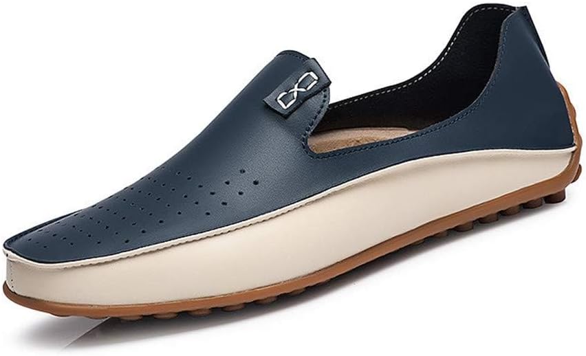 

Мужские повседневные лоферы летние дышащие легкие гладкие кожаные туфли из микрофибры модные с отверстиями мягкая подошва из резины противоскользящие туфли Asifn, бежевый