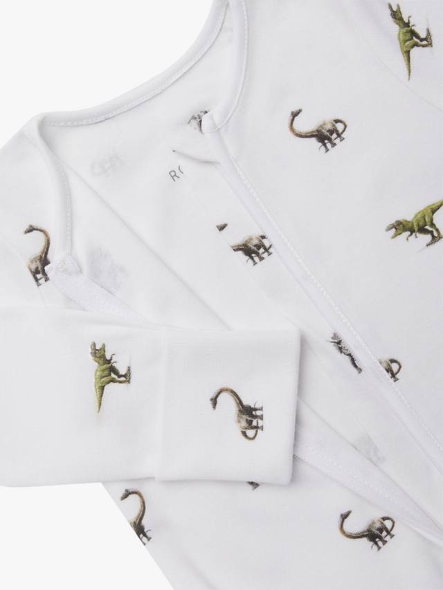 Детский комбинезон для сна Dino из бамбука и хлопка Rosa & Blue, White — фото 4