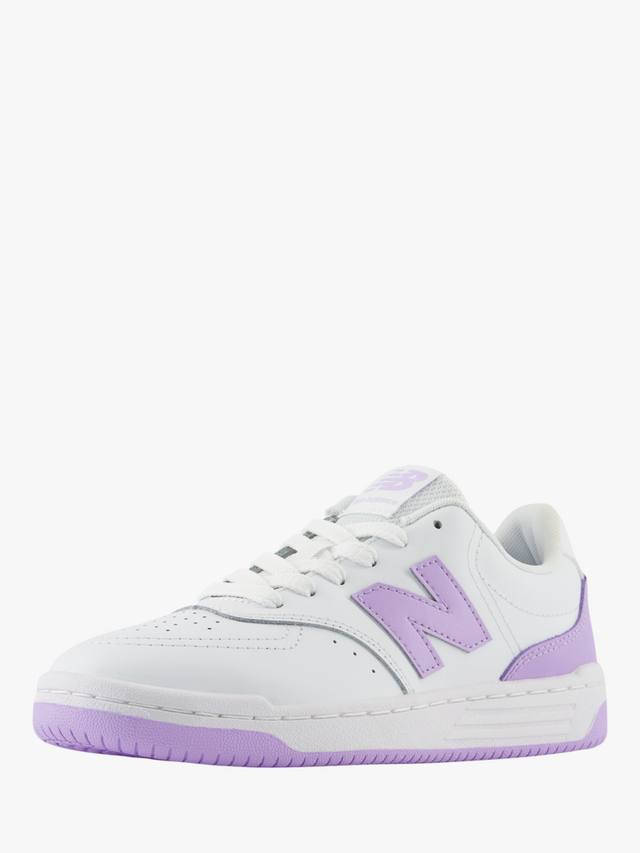 Детские кроссовки B80 Court New Balance, White/Purple — фото 4