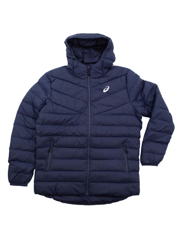 

Пуховик с капюшоном синего цвета asics