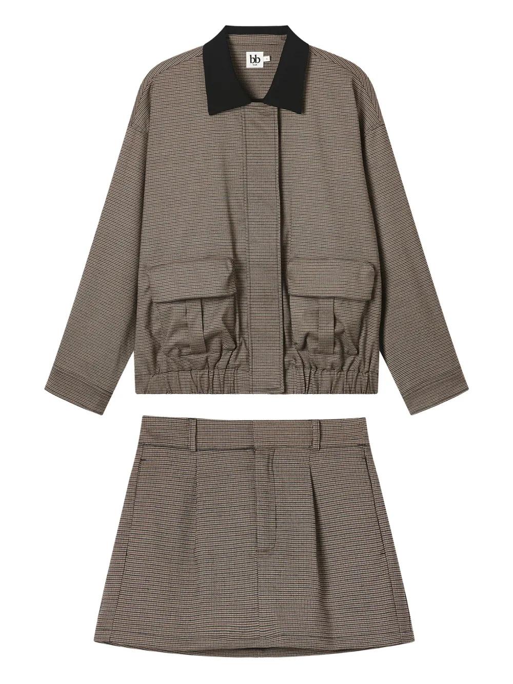 

Комплект с мини-юбкой в клетку b+ab, коричневый