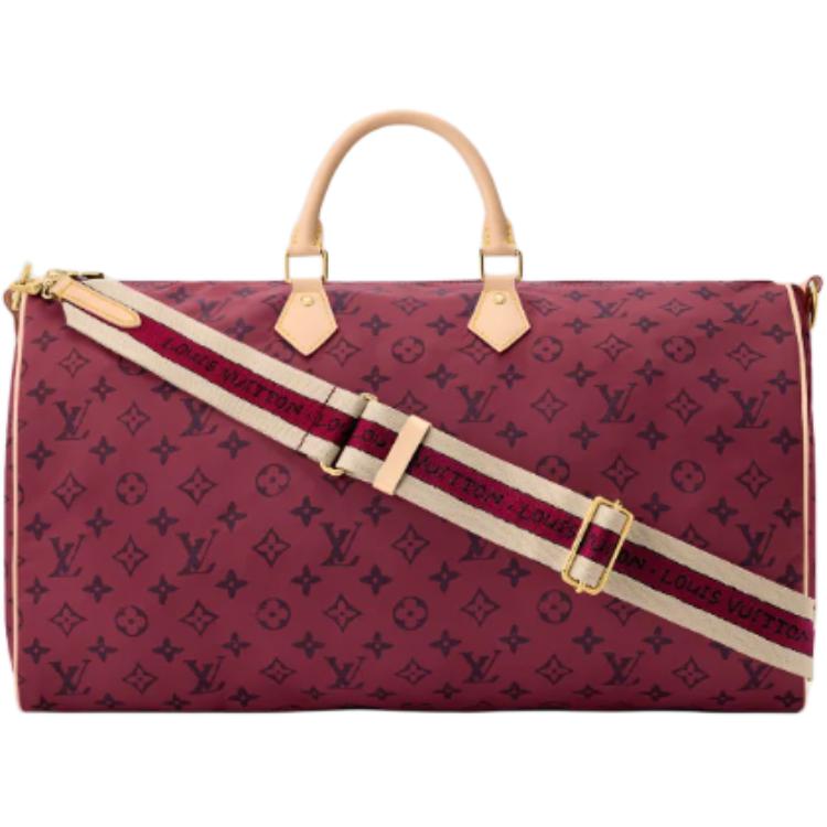 LOUIS VUITTON Grace Coddington Collaboration Catogram Kitten Keepall дорожная сумка из полиамида женская розово-красная — фото 2