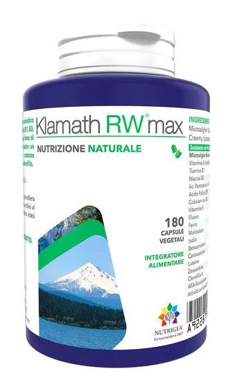 

Klamath Rw Max Водорослевая добавка, 180 капсул, физическая и умственная усталость Nutrigea