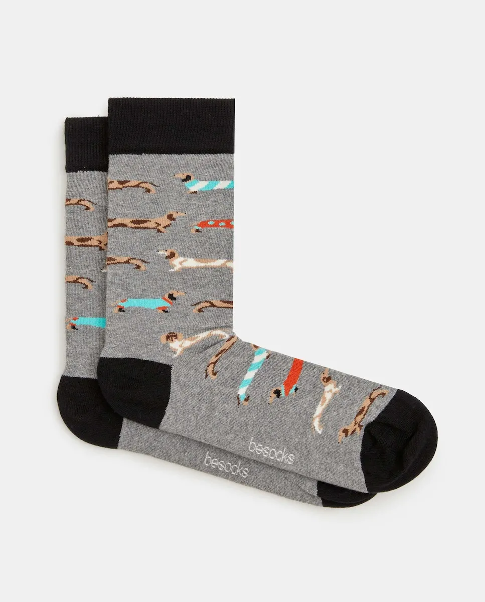 

Высокие унисекс носки из органического хлопка Besocks, серый