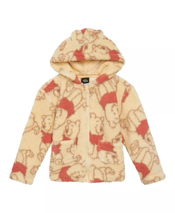 

Уютная толстовка с капюшоном на молнии из шерпы для мальчиков Toddler Boys Cozy Sherpa Zip Up Cosplay Hoodie Winnie the Pooh, оранжевый