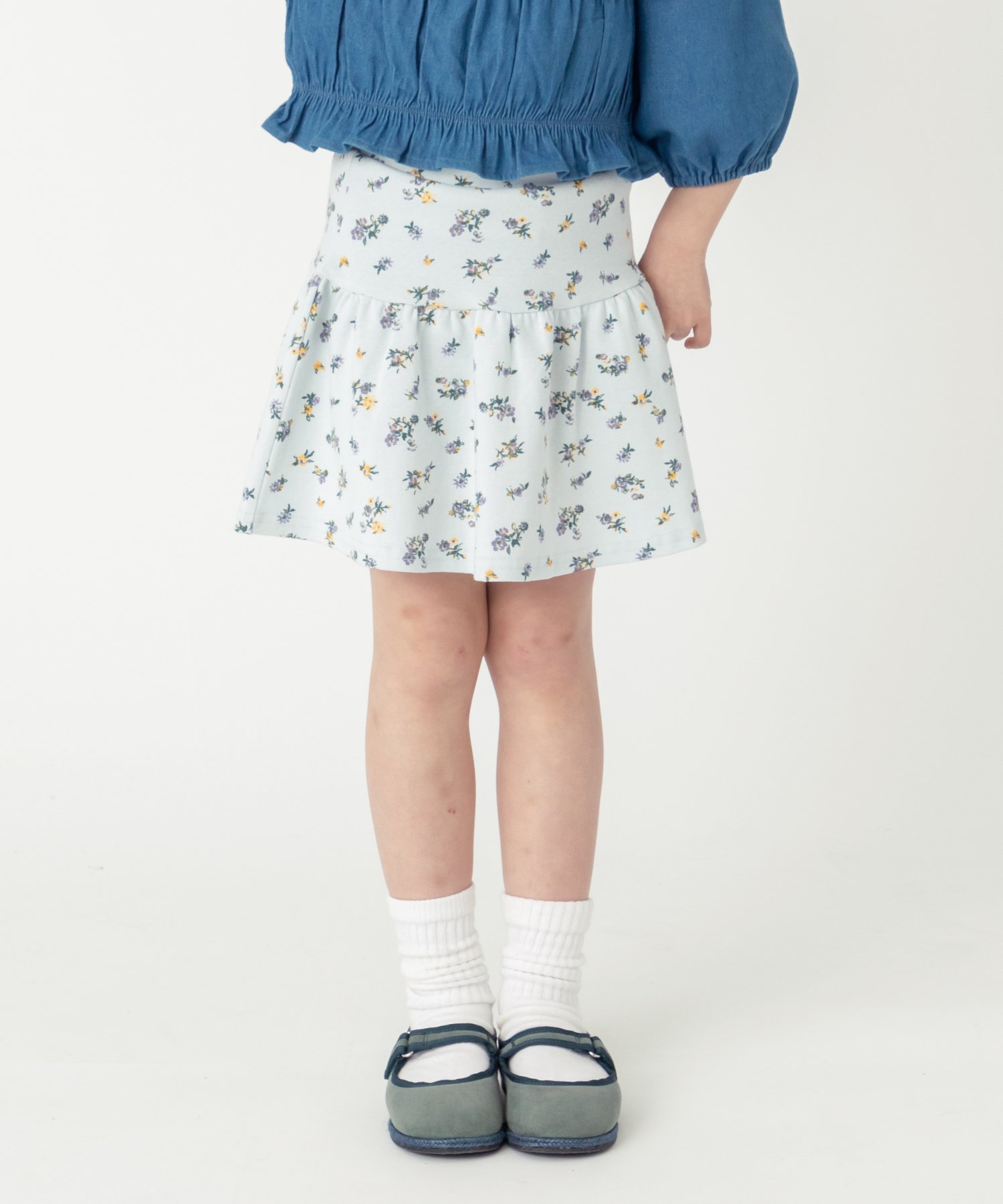 Юбка Юбки длиной до локтя с принтом по всей поверхности Ever Closet, H-Sax (small floral pattern)