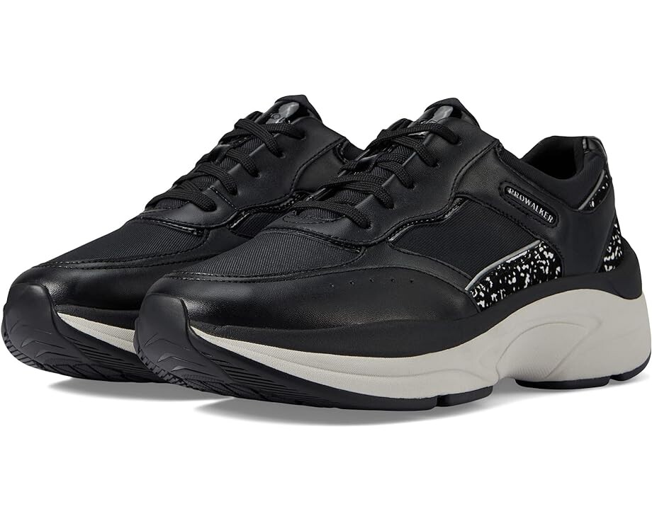 

Кроссовки Rockport Prowalker Lace-Up, цвет Black Leather/Textile Eco
