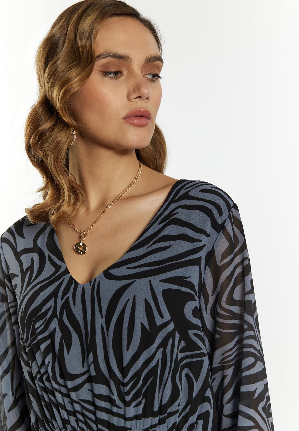 

Повседневное платье MIT ZEBRA-PRINT faina, серый