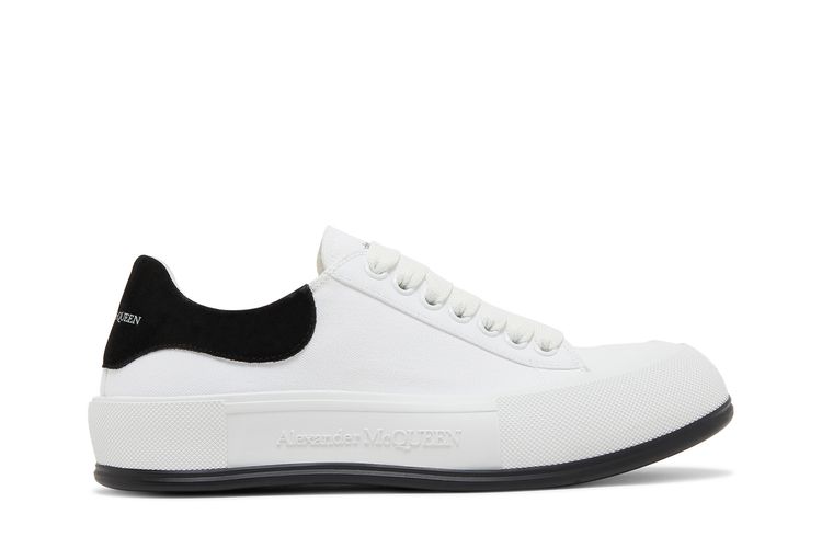 

Кроссовки Alexander McQueen Deck Plimsoll Low 'White Black', белый