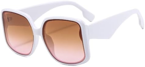 

2027 Стильные разноцветные квадратные солнцезащитные очки для женщин и мужчин, винтажные солнцезащитные очки для женщин, уникальные очки с защитой от УФ-излучения UV400 MTZJH, White