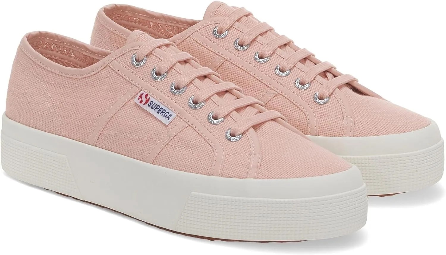 Унисекс кроссовки-оксфорды на платформе Superga 2740, розовый — фото 2
