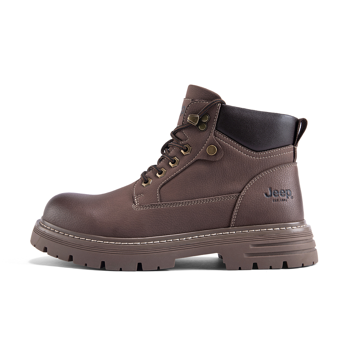 

Jeep Мужские ботинки Martin Earth Yellow Black - Red Brown, цвет Red Brown