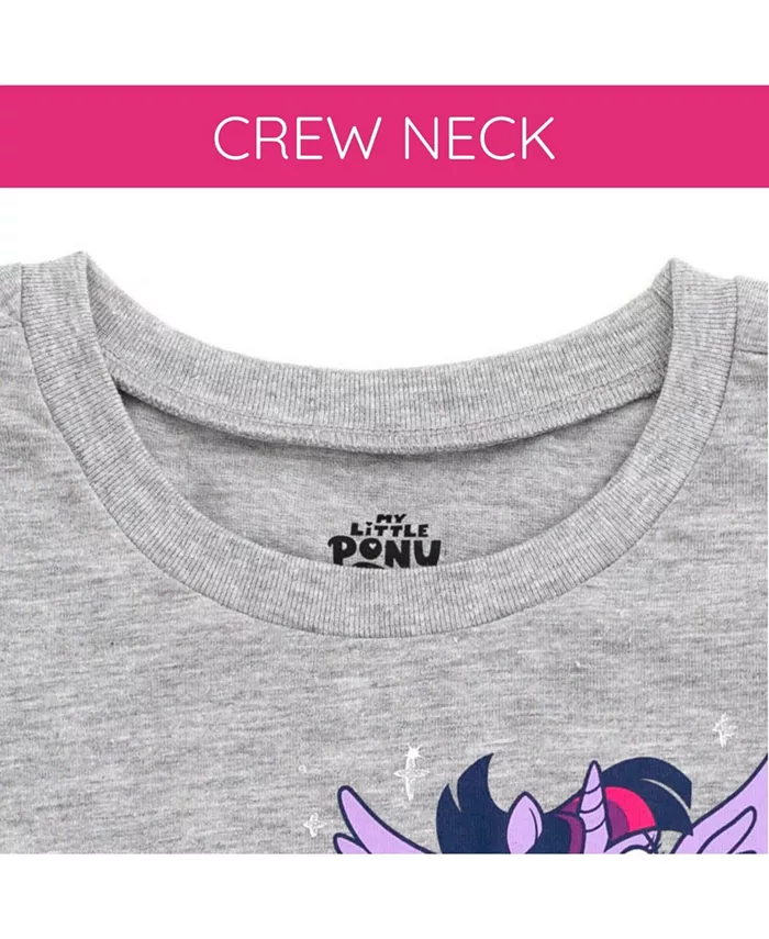 Футболка My Pony для девочек My Little Pony, серый — фото 3