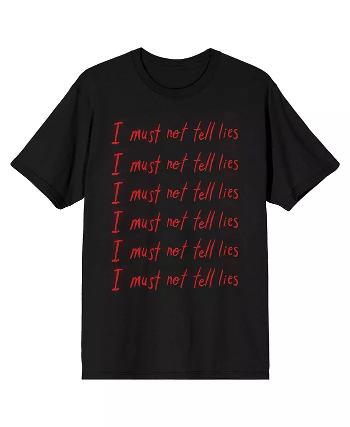 

Мужская черная футболка с повторяющимся текстом "I Must Not Tell Lies" - XL Harry Potter, черный