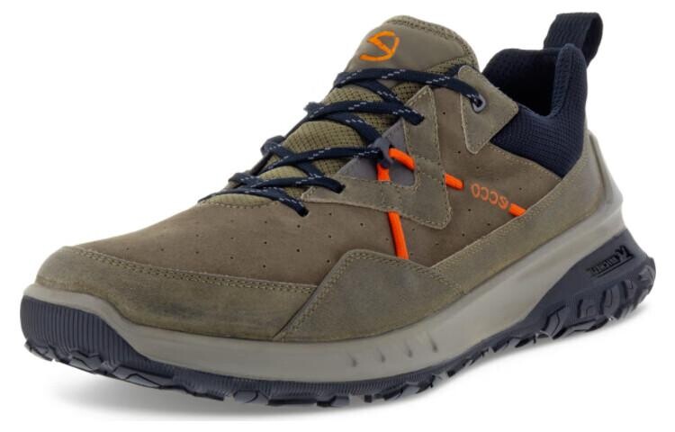 Кроссовки ecco Lifestyle Shoes Men Low-top Army Green, хаки — фото 2