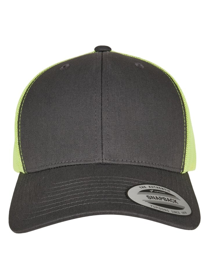

Бейсболка Flexfit Trucker, цвет charcoal/neon green