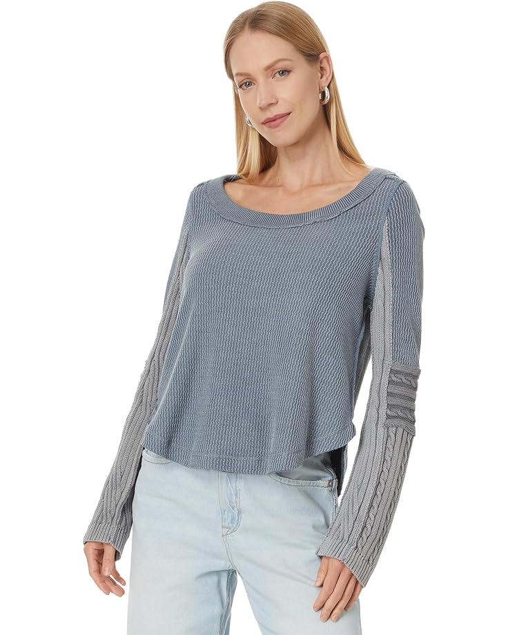 

Свитер Free People Swinging Cable Cuff, цвет Weathervane Combo