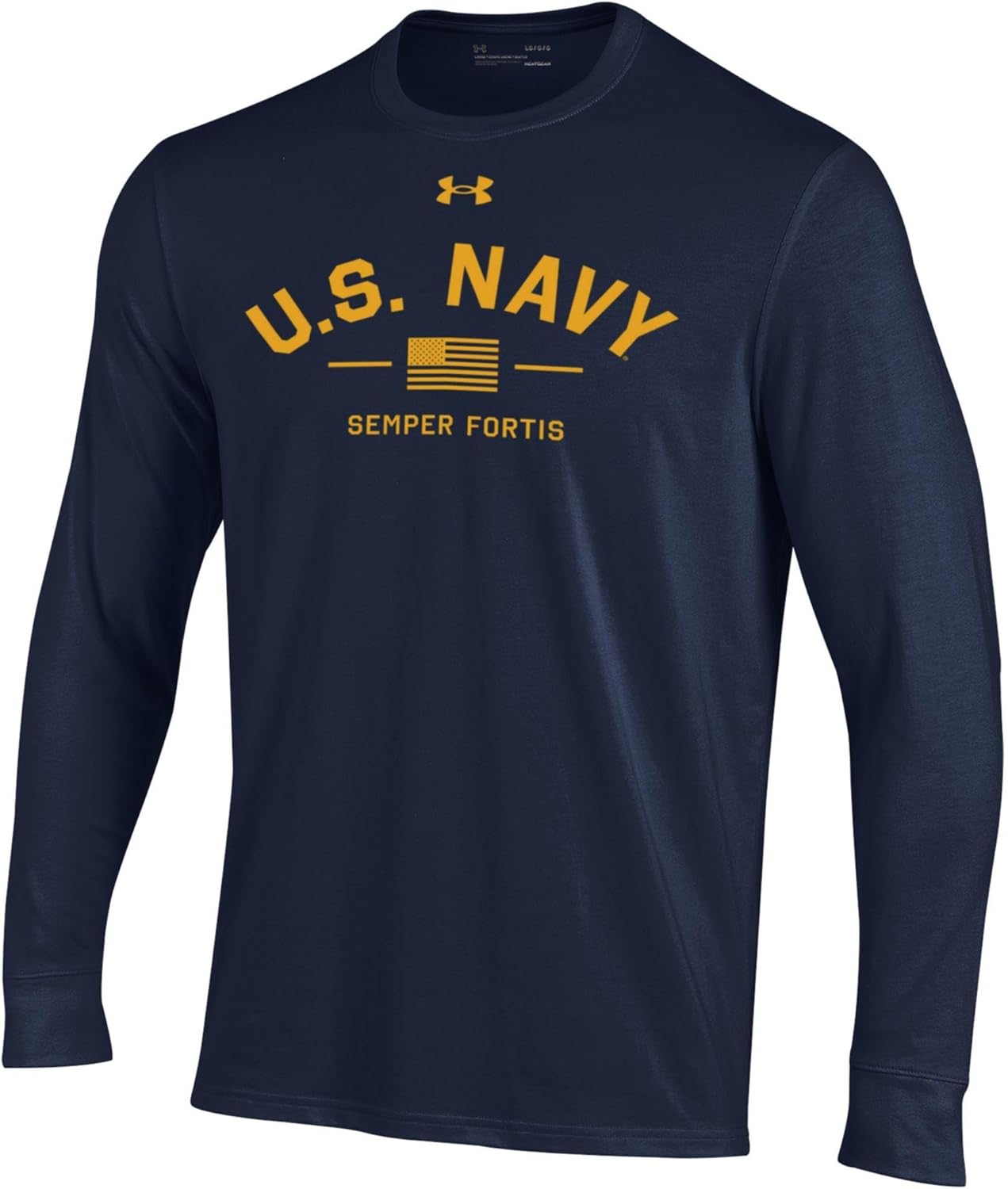 

Мужская хлопковая футболка с длинным рукавом Under Armour US Navy, Синий, Мужская хлопковая футболка с длинным рукавом Under Armour US Navy