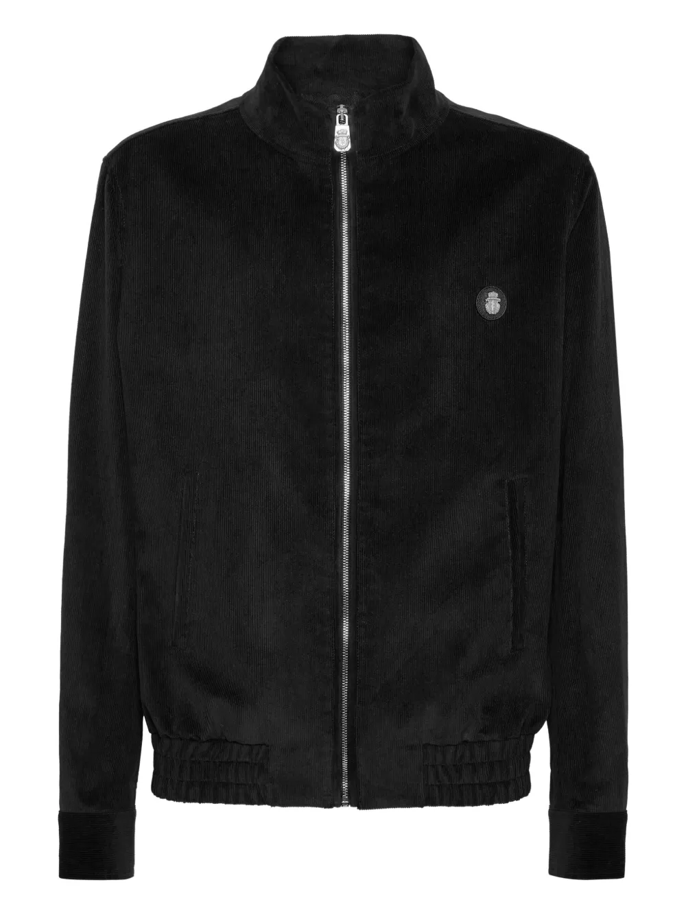

Вельветовый бомбер на молнии Billionaire, черный
