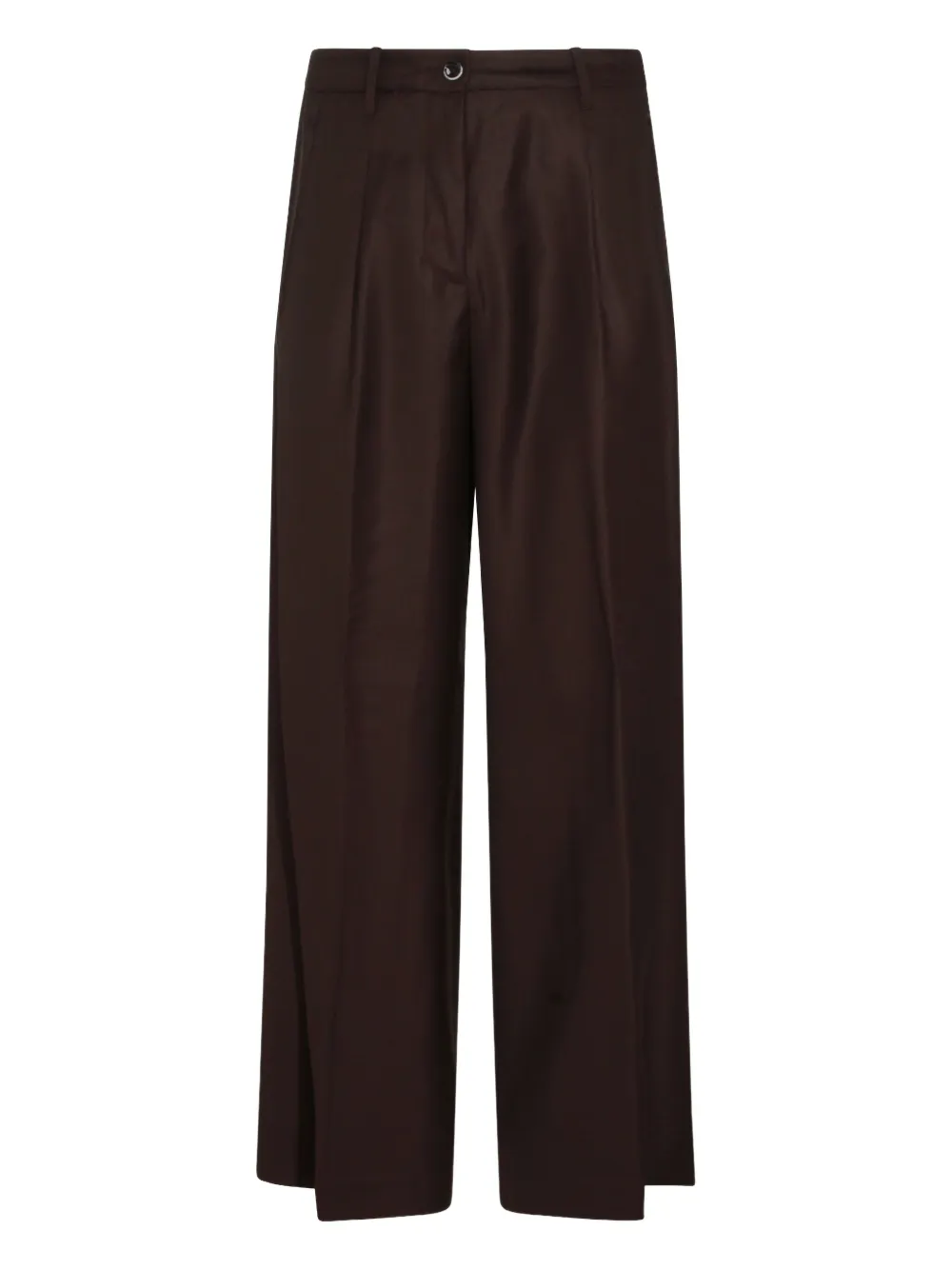 

Брюки строгого кроя со складками Nine In The Morning, коричневый