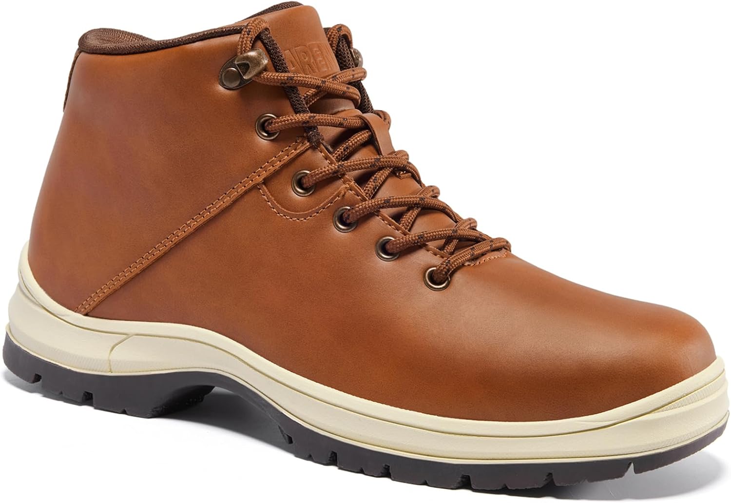 

Мужские легкие походные ботинки, водоотталкивающие, средней высоты, для работы и повседневной носки, туристические ботинки для треккинга на открытом воздухе, противоскользящие походные обувь Carenurse, коричневый