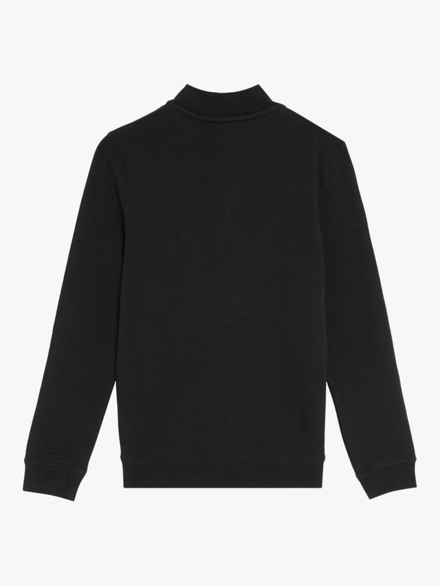 Детская хлопковая толстовка с четвертью молнии Lyle & Scott, Z865 Jet Black — фото 2