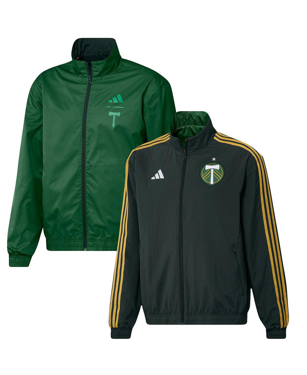 

Мужская зеленая двусторонняя командная куртка с молнией во всю длину Portland Timbers 2023 On-Field Anthem adidas, Зеленый, Мужская зеленая двусторонняя командная куртка с молнией во всю длину Portland Timbers 2023 On-Field Anthem adidas