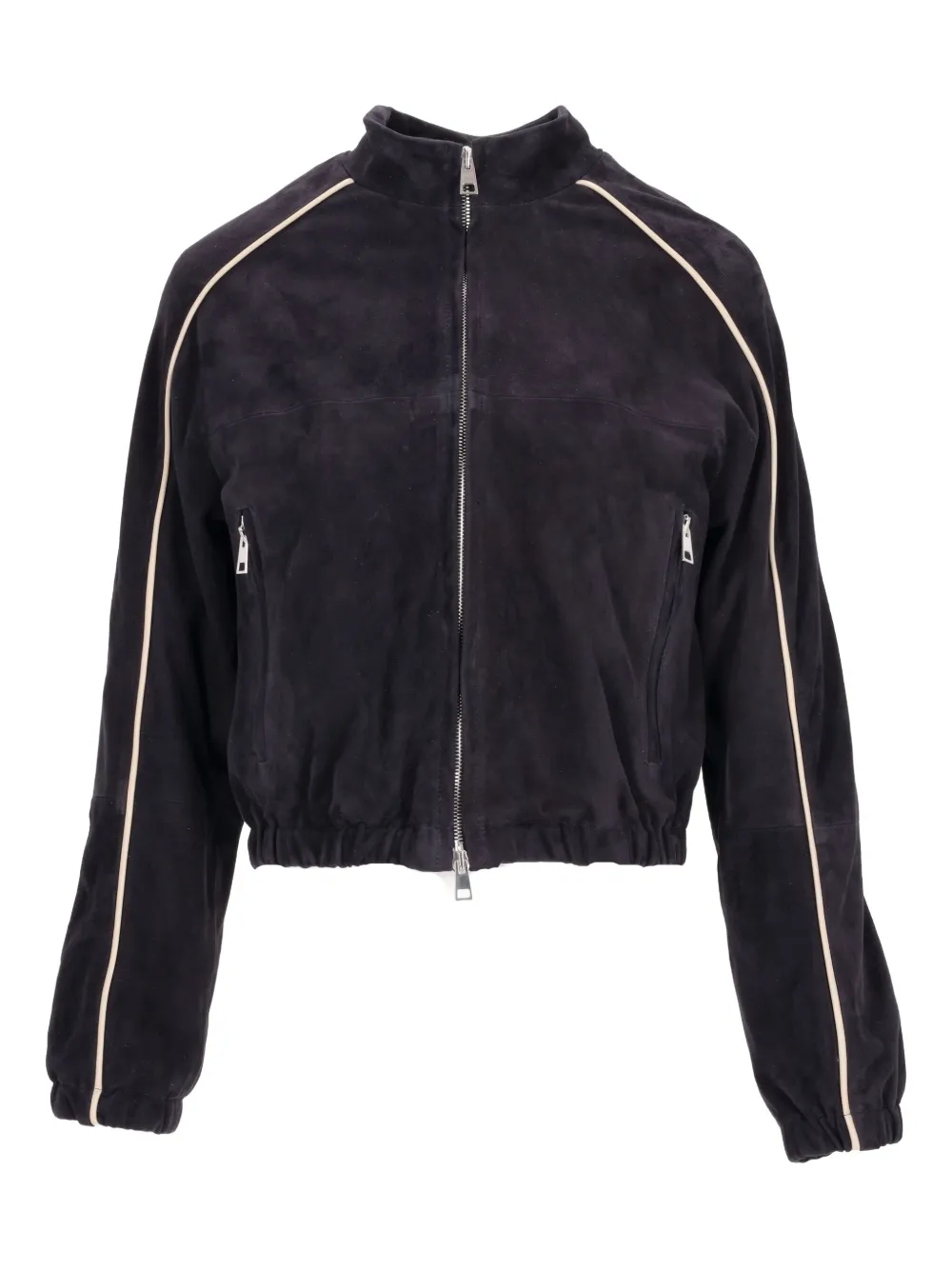 

Укороченный бомбер с контрастным кантом La Rose, синий