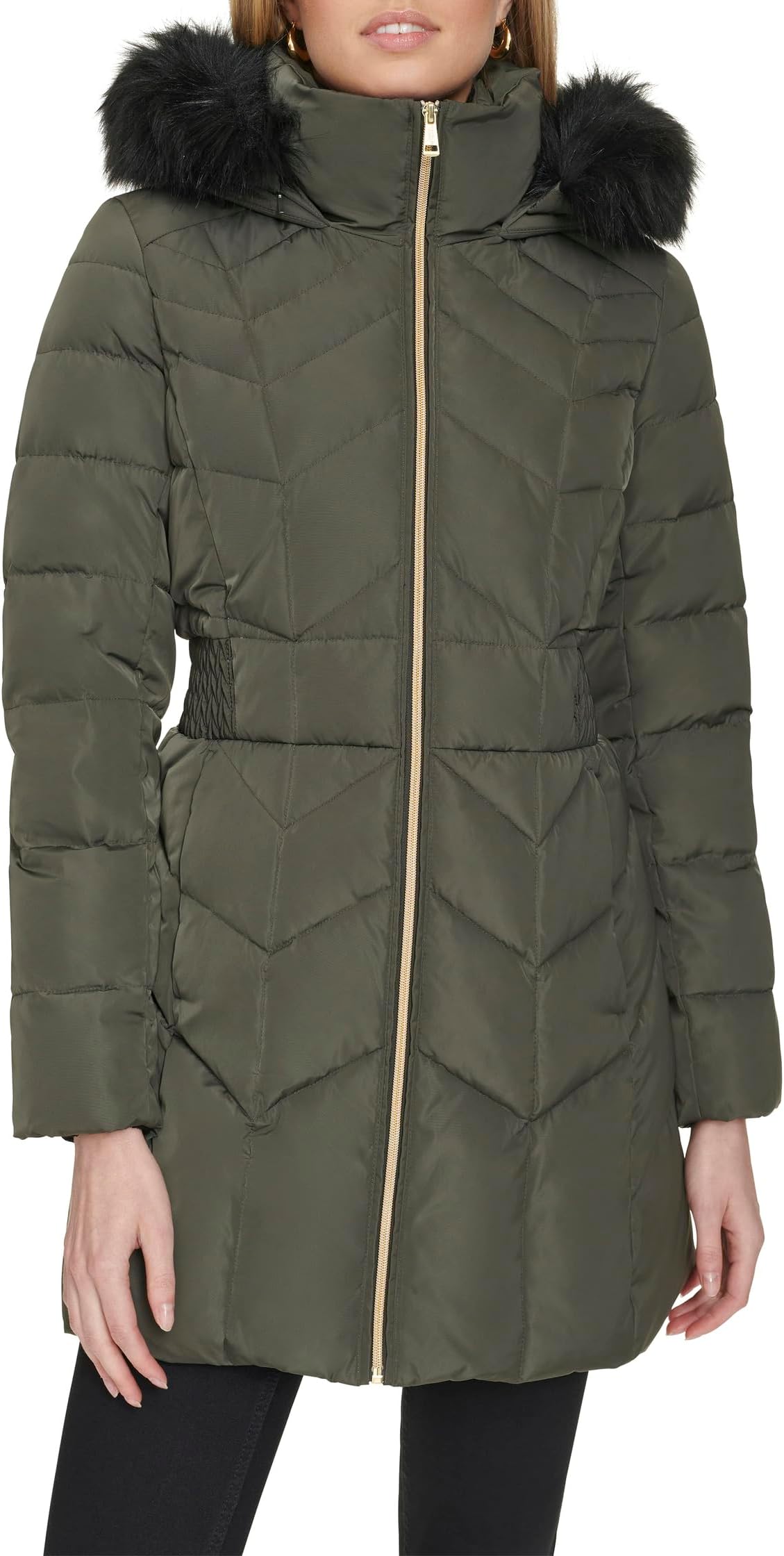 

Пальто Cole Haan Taffeta Down Coat, цвет Merlot