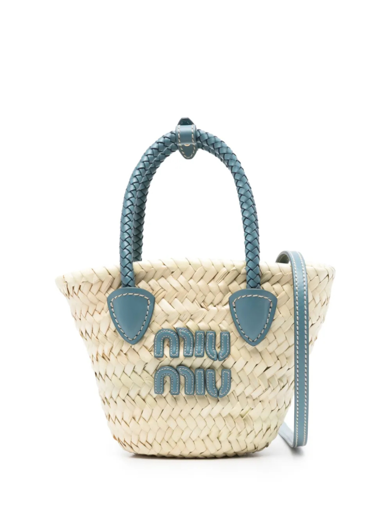 

Сумка-тоут с логотипом Miu Miu, нейтральный