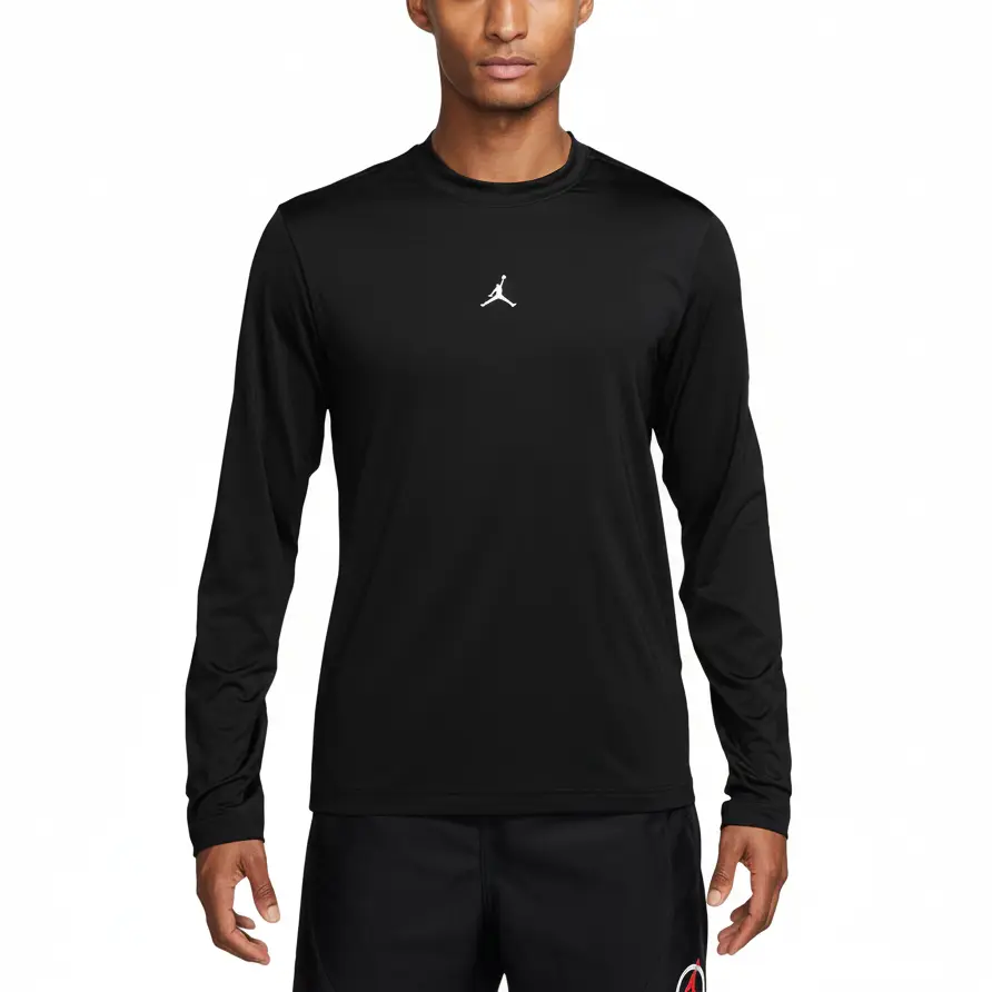 

Jordan Футболка мужская черная с круглым вырезом, средняя