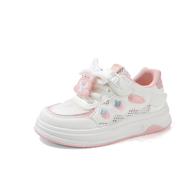 

Противоскользящие дышащие низкие кроссовки для скейтбординга для детей FIRS Kids, розовый/красный