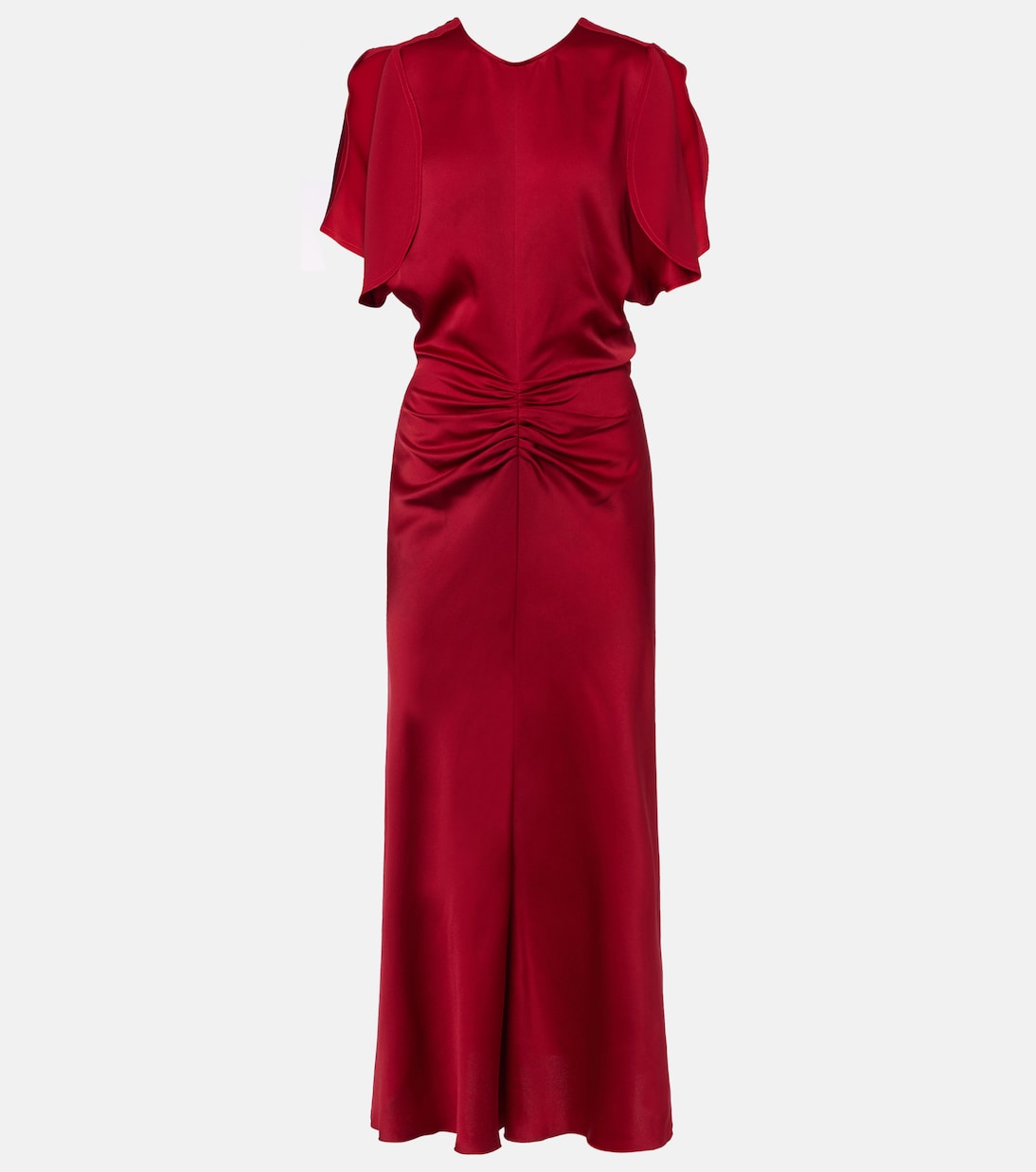 

Собранное платье миди из креп-сатина Victoria Beckham, Rose