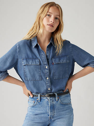 

Рубашка Doreen Utility Levi's, цвет In Patches - Dark Wash