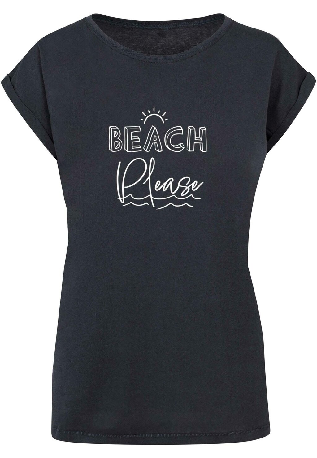 

Футболка с принтом BEACH PLEASE EXTENDED SHOULDER Merchcode, цвет navy