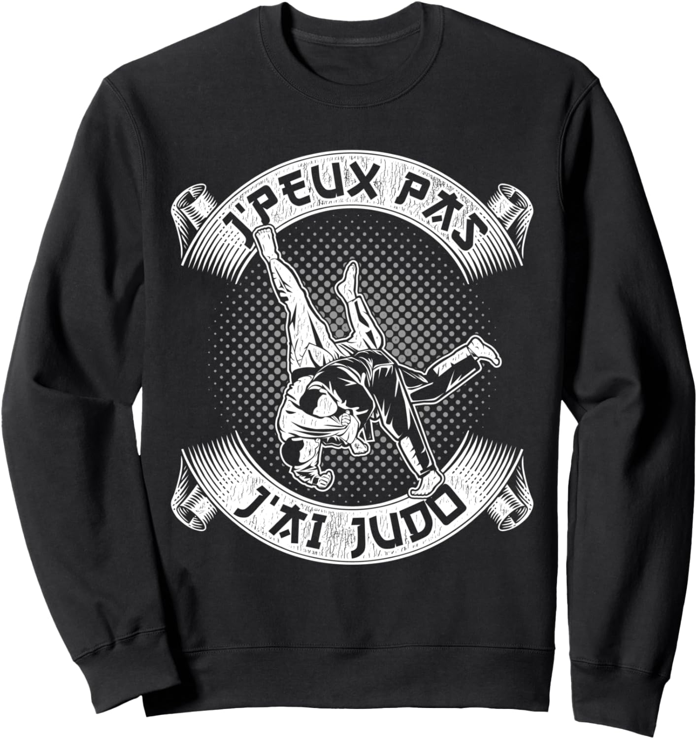 

Винтажная толстовка с надписью «Я могу пройти этот путь и у меня есть навыки дзюдо» для занятий боевыми искусствами Judoka Idee Cadeau Je Peux Pas J'Ai Judo, черный