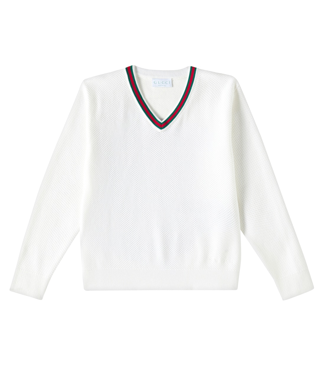 

Свитер из хлопковой смеси Gucci Kids, White/Green/Red