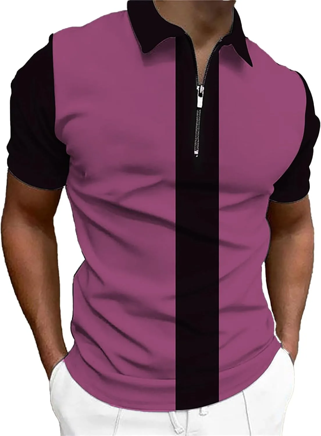 

Мужская футболка-поло с коротким рукавом и цветными блоками Cambkatl