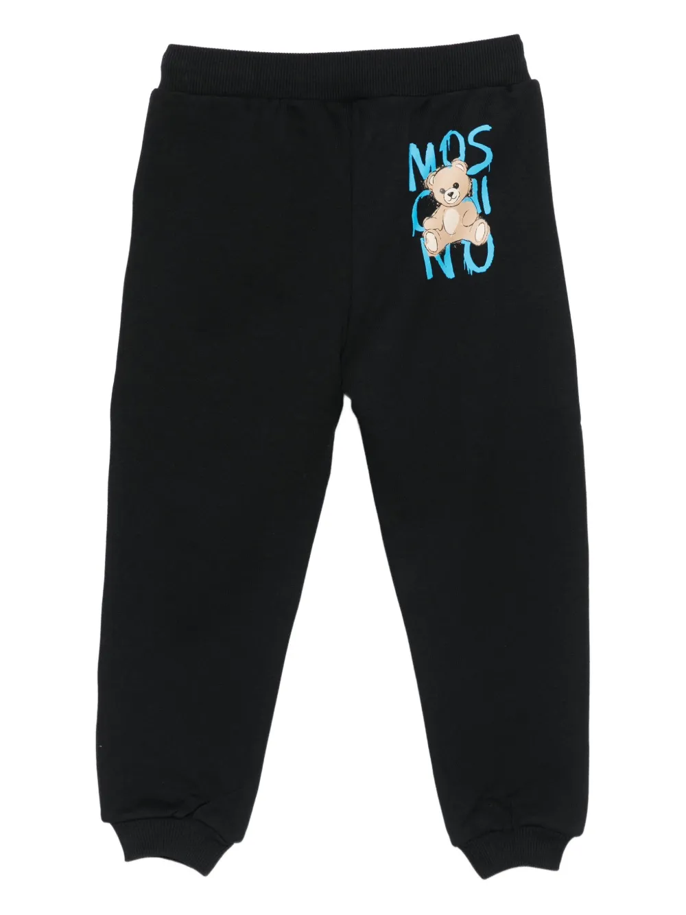 Спортивные брюки с карманами на молнии Moschino Kids, черный — фото 2