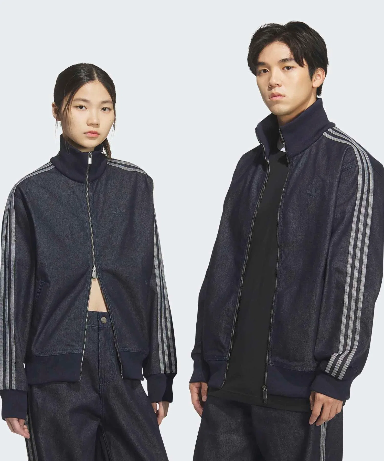 Джинсовая спортивная куртка Firebird atmos / Jersey / adidas Originals