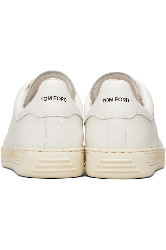 Кроссовки Warwick из белой зернистой кожи Tom Ford, Butter + Cream — фото 2