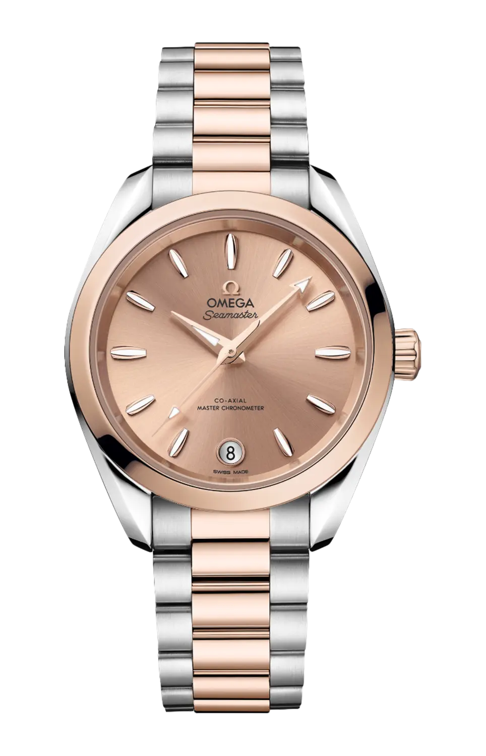 

Часы Omega Semaster aqua terra shades из стали и золота 34 мм