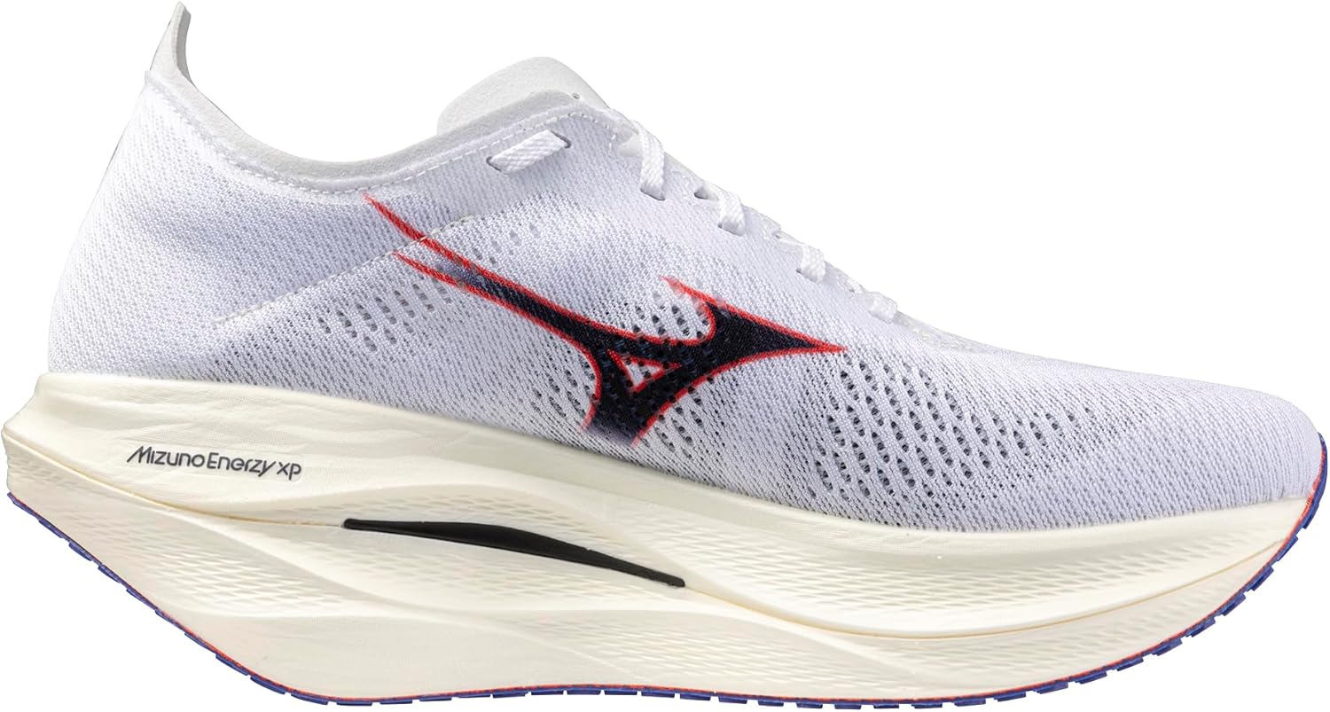 Кроссовки для бега Mizuno Unisex-Adult Wave Rebellion Pro 3, белый/синий — фото 3
