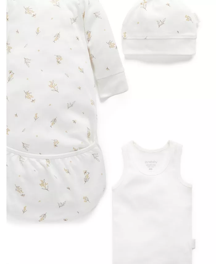 Набор для новорожденных Baby Boy и Baby Girl Purebaby, белый — фото 4