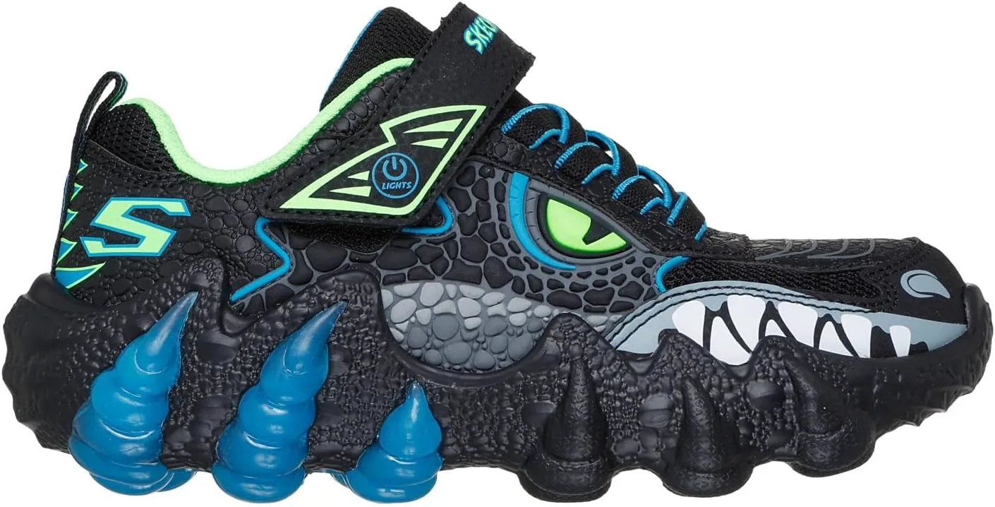 Кроссовки для мальчиков Skechers Skech-o-Saurus Lights 2.0, черный/синий — фото 4