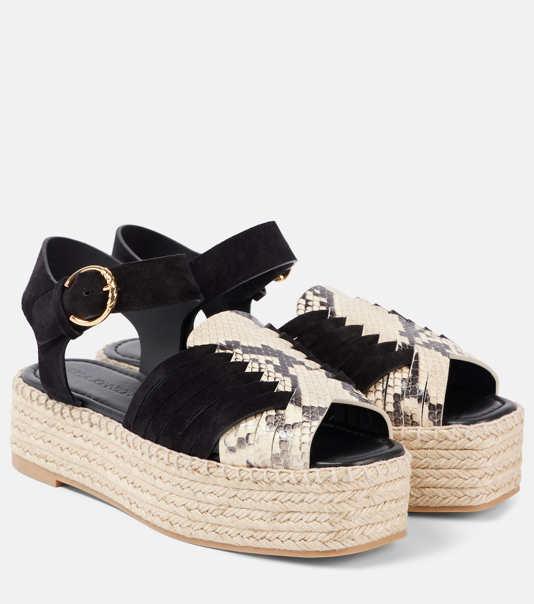 Кожаные эспадрильи Эльзы Ulla Johnson, Black+Alabastro